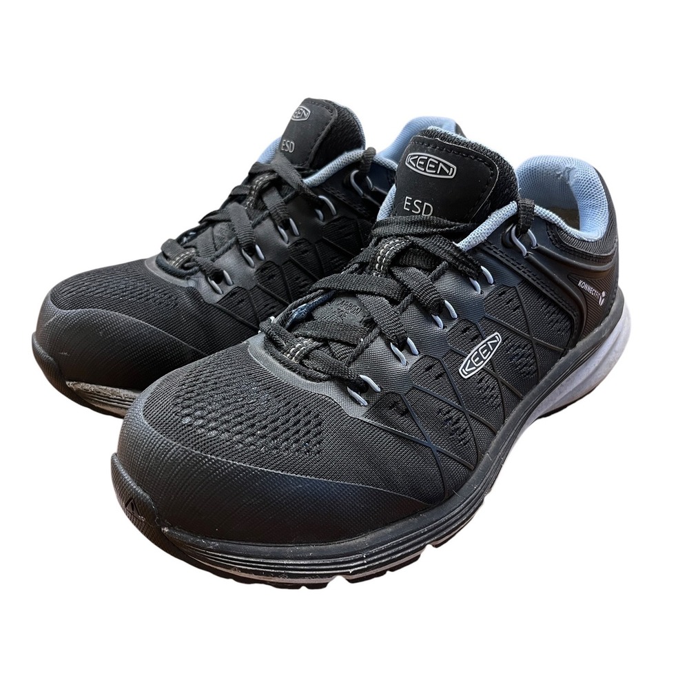 KEEN Utility Vista Energy ESD Work Shoes 7M Black Carbon Toe Industrial Safety